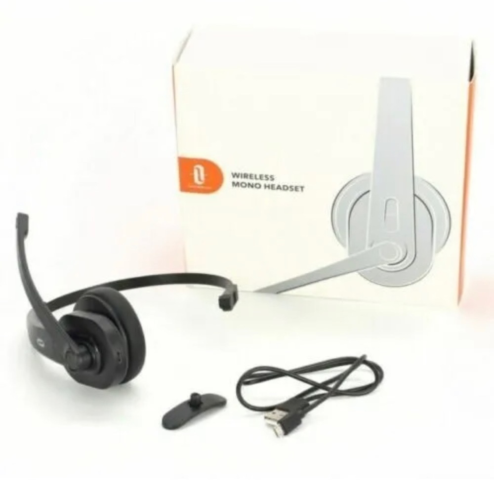 Tao Tronics TT-BH041 Black Wireless Mono Headset Noise Cancelation Trucker READ